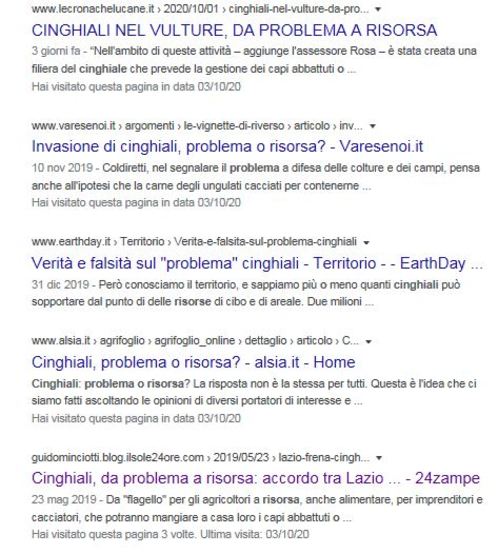 I  CINGHIALI, PER  UN  TERRITORIO,  SONO  O NON SONO  UNA RISORSA ?